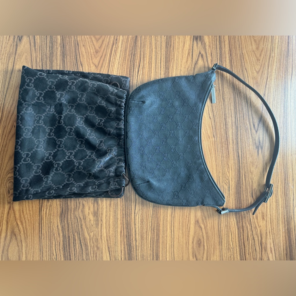 Authentic Gucci Gg Monogram Canvas Handbag